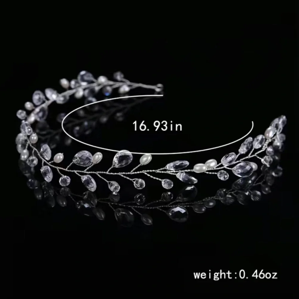 Wedding faux pearl rhinestone‎ headband